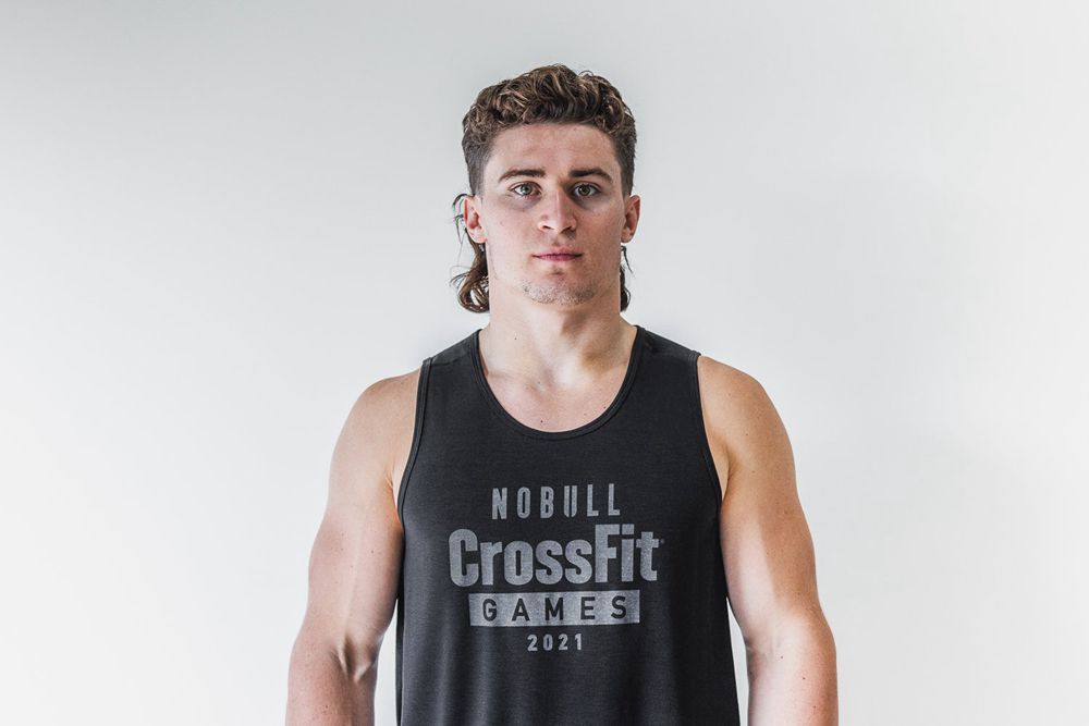 NOBULL Majice Bez Rukava Muške - Nobull Crossfit Games® 2021 Crne (683529-EKJ)